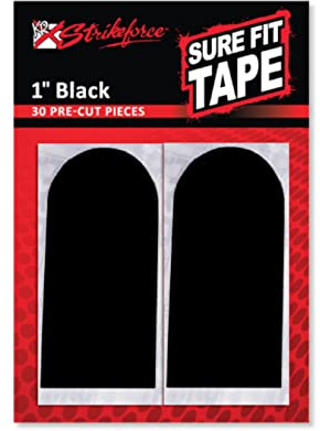 EMAX | Bowlingtape | KR Strikeforce Sure Fit Tape – Daumentape für in den Bowlingball | Schwarz | Breite 1 Inch | 30 Stück vorgeschnitten