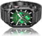 HASLFM Edelstahl Apple Watch Armband mit Gehäuse Kompatibel mit Apple Watch 45mm Series 9 8 7, Robuste Metall iWatch Bänder und Schutzhülle für Männer, Grau