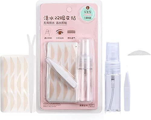 Klebstofffreier unsichtbarer Doppel-Augenlid-Aufkleber, wasserdichter Doppel-Augenlid-Lift-Aufkleber, für herabhängende Lider, Augen mit Kapuze, herabhängende, ungleichmäßige, Monolide (Large)