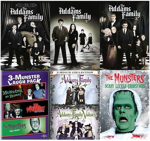 The Addams Family - The Complete Series 1,2 & 3 + The Addams Family 1 & 2 /Addams Family Values/ Munster, Go Home! / The Munsters' Revenge / The Munsters: Family Portrait & Scary Little Christmas