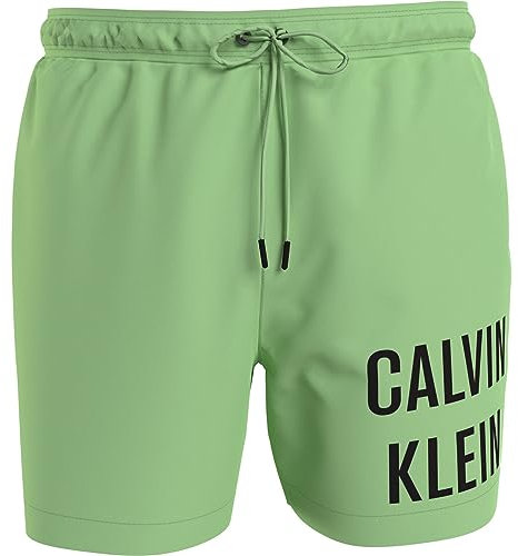 Calvin Klein Herren-Badeshorts mit Kordelzug, Lime Mist, S
