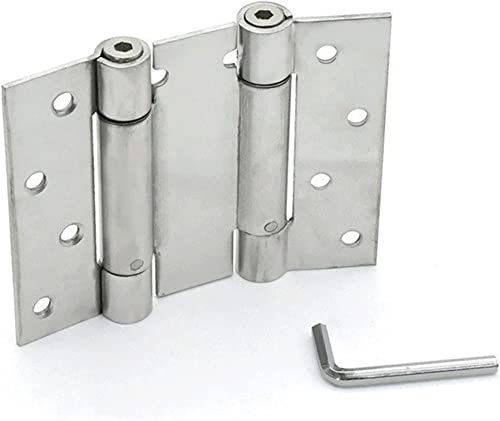 4-inch Stainless Steel Hinge, 2-Way Spring Automatic Opening and Closing Door Hinge, Very Suitable for Internal and External Doors-10pcs
