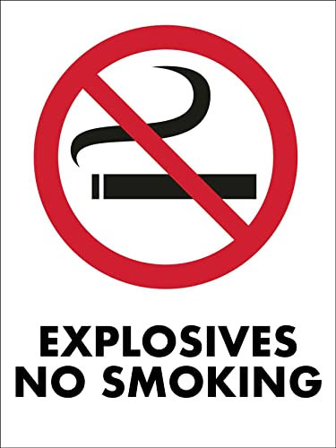 Keine Rauchenden Sprengstoffe Warnschild Dekoschild Eisenmalerei Beschilderung Für Innen Draußen 20X30cm