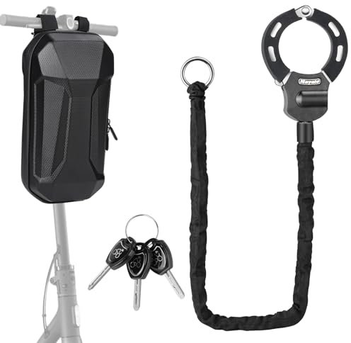 drado E-Scooter Schloss, Handschellenschloss mit wasserdichte Tasche und Schlüssel, Anti-Diebstahl Schloss für Scooter Roller, Fahrrad, Kinderwagen, Sportausrüstung(116cm)