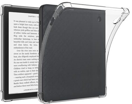 GIOPUEY Coque pour Kobo Libra H2O, Coque arrière en TPU Souple, Housse Mince, Protection Airbag Étui Compatible avec Kobo Libra H2O-Transparent