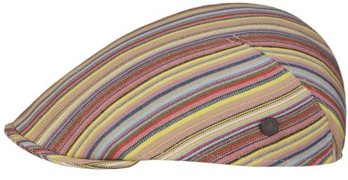 LIERYS Colours of Summer Flatcap Modische Schirmmütze Sommerliches Design Streifen Made in Italy Herren Frühjahr/Sommer bunt S (54-55 cm)