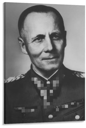PURRCOCO Poster mit Erwin Rommel, Deutschlands Große Armee, Poster, Gemälde, Leinwand, Wandkunst, Wohnzimmer, Poster, Gemälde, 50 x 75 cm