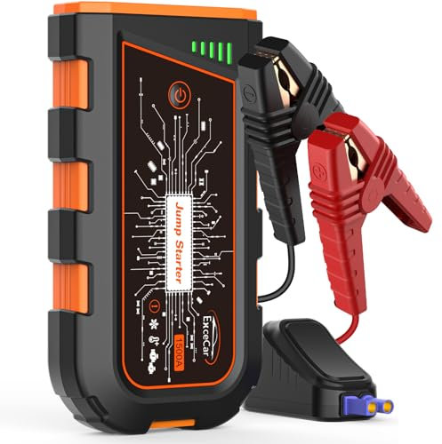 LifBetter Y29 Car Battery Booster Jump Starter,12V Portable Jump Starter Power Pack with Safe Jumper Cables for (Up to 7.0L Petrol and 4.5L Diesel Engines) with LED Flashlight