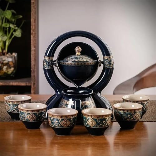 Teapot Porcelain Tea Set Chinese Portable Ceramic Tea Set Ware S Gift for Friend and Outdoor Travel Afternoon Pot Crockery Porcelain Cup Tea Set for Adults (Color : G)