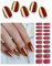 Wahrshei Nagelfolien | 20 Chrome Rot UV Gel Nagelfolie | Nagelfolie Selbstklebend | Gel Nail Stickers, Gellack Wraps für Nagel