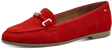 Tamaris Damen Klassische Ballerinas, Frauen Flats,Comfort Lining,TOUCHit-Fußbett,Slip-ons,klassisch elegant,Ballerinen,RED,36 EU