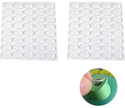 Biglumin Pastilles adhésives - Tampons adhésifs Double face amovibles transparents, Colle repositionnable Forte adhérence, pour accrocher tableaux, ballons, manucures, etc.(Lot de 560)
