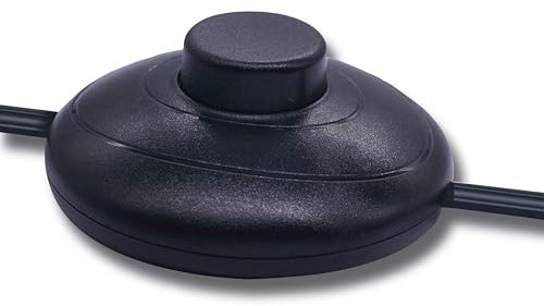 Round In Line Foot Switch For Floor Lamp – Ideal for Light Lamps, Standing Lamps, and Table Lamps
