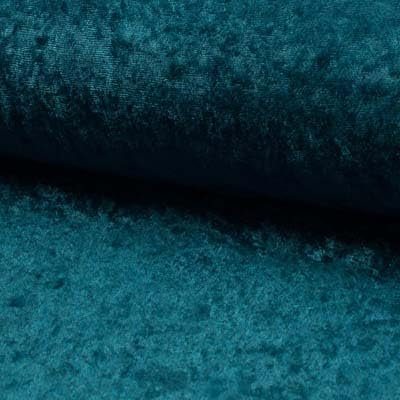 Pannesamt Meterware | 1 Meter | 26 Farben | Brilliant Samt | 145 cm breit | Stoff | Velour (Petrol)