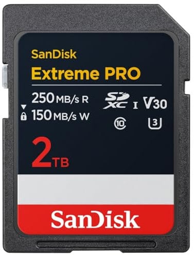 SanDisk Extreme PRO Extreme PRO SDXC UHS-I Speicherkarte 2TB (V30, Übertragungsgeschwindigkeit bis zu 250 MB/s, U3, 4K UHD Videos) SanDisk QuickFlow-Technologie, temeperaturebeständig