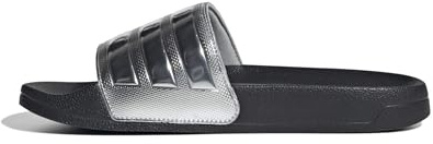 adidas Unisex ADILETTE SHOWER SLIDES, core black/silver met./silver met., 40.5 EU
