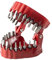 BBTISG Denture Drill Bit Holder, Screwdriver Hex Bit Organizer Holds Up to 28 Portable Holder and Storage Rack Fits 1/4 Inch Hex Bit and Drive Bit Adapter (Red)
