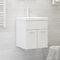 Xichuzi Armario para Lavabo contrachapada Blanco Brillo 41x38,5x46 cm, Armario Baño, Mueble Bajo Lavabo, Mueble Baño, Muebles para Lavabo