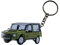 Porte-clés voiture vintage méhari verte idée cadeau automobile rétro