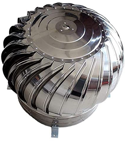 ZGYOZMNG Rotierende Kaminhaube aus Edelstahl, Spinner, Anti-Abwind-Kaminhaube, Rotationsventilator, Regen- und Schneeschutz, Rauchabzugsschutz (Größe: 600 mm) GINOLEI (Größe: 500 mm) (600 mm)