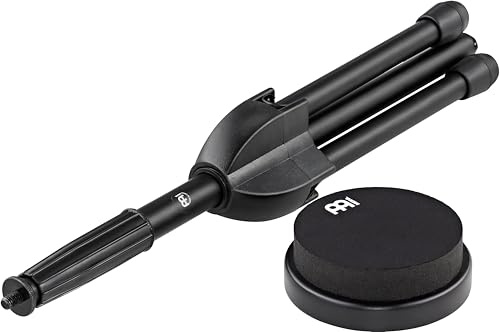 Meinl Cymbals Marshmallow Pad Set – 4 Inches – with Stand – Drum Accessory, Black (MMP4BK-MPPS)