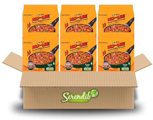 Kolee Noodle Bundle with Korean Kimchi Flavour Multipack Instant Noodle (4x70g) | Korean Kimchi Flavour with Lots of Crunchy Vegetables. (Pack of 6)