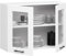BDW - Küchenschrank Vitrine Hängend - Oberschrank Küche - Weiß - 80x30,5x58cm - mit 2 Türen und Griffen - Küchenschränke Einzeln, Wandschrank, Küchenhängeschrank - OLIWIA1 STK