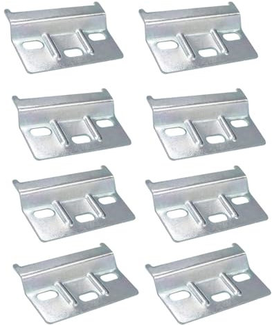 8 Stück Metall Trägerplatte, Schrankaufhängeschiene, Aufhängeschiene, Schrankaufhänger, Hängeschrank Halterung, Verzinkter Stahl, Robuste Wandbefestigung, für Küchen- und Wohnraumschränke