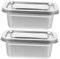 TOPPERFUN 2pezzi Contenitore Per Gelato Acciaio Inossidabile Con Chiusura Ermetica Per Conservazione Di Gelato Te Scatola Di Stoccaggio Resistente Per Freezer Capacità Generosa Design Elegante