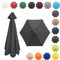 350CM/8 Baleines Auvent De Remplacement Pour Parasol De Jardin, Toile De Parasol Déporté, Housse De Rechange Pour Parasol D'extérieur, Polyester Anti UV 50+(Gray,8 RIBS/350CM(11.5FT))