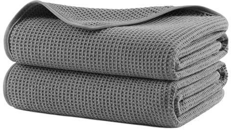 Polyte Badetuch Mikrofaser Waffel Schnelltrocknend 380 GSM 76,2x152,4 cm