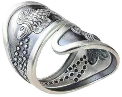 fycouyee Retro Fische Ring Personality für Frau