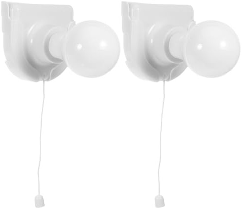 jojofuny Wireless Night Light with Pull Cord Battery Operated Led Lamp Portable Hand-Pull Light for Bedroom Bedside Cabinet Closet Emergency Lighting 2 Pack