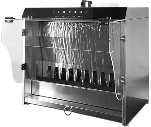 Water Curtain Airbrush Spray Booth, Airbrush Spray Booth with Waterfall Exhaust Syste, Touch Control Operation, 3 Color LED Lights, Ideal for DIY Art Crafts Models Cakes Nails