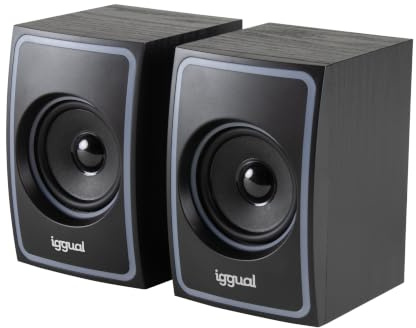 iggual Lautsprecher 2.0, 10 W, Mini-Jack + USB Bluetooth