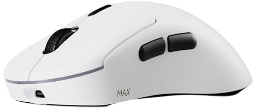 Rapoo VT3 Gen-2 MAX Kabellose Gaming-Maus Ergonomisch, Native 8000Hz, Weiß | 53g Ultraleicht, PAW3950 Ultimate 30K DPI, Nordic nRF54L15 MCU, 750h Akku, 120M Optischer Switch, 10 Programmierbare Tasten