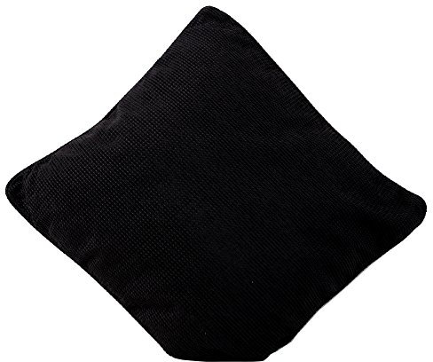 VIVA Home Kissen 45x45 cm Uni - Sofakissen in Bouclé Optik inklusive Füllung zur Dekoration (Schwarz)