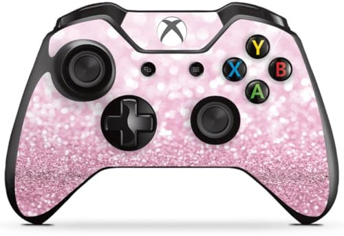 DeinDesign Skin kompatibel mit Microsoft Xbox One Controller Folie Sticker pink Glitzer Look Glanz