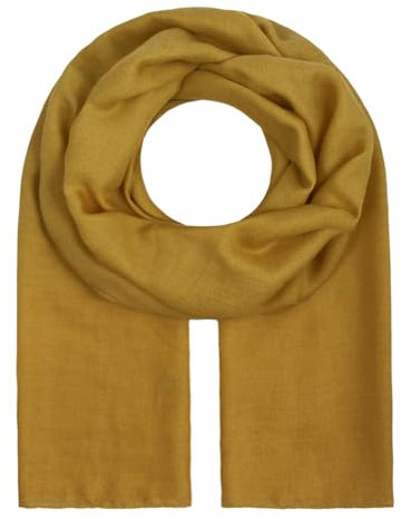 Majea Tuch Aurora“ großes Damen-Halstuch XXL Schal Damen Tuch Halstuch einfarbig uni unisex unifarben Schals und Tücher, 180x105, Senf-gelb