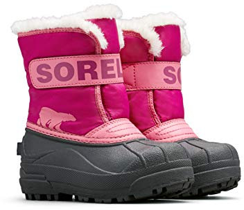 Sorel Snow Commander Boot, Stivali Invernali, Unisex - Bambini e ragazzi, Tropic Pink/Deep Blush 2023, 29 EU
