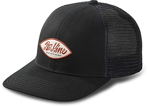 Dakine Surf Script Trucker Cap Mütze Schwarz - Baumwolltwill mit gebogener Krempe - Verstellbarer Druckknopf