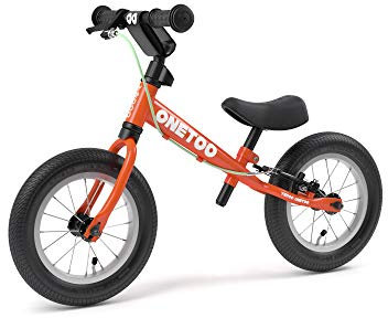 Yedoo Laufrad OneToo - für Kinder von 1,5 Jahren (85 cm) - für Mädchen und Jungen Höhenverstellbar in redorange - Lernlaufrad mit Reflektoren