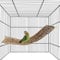 BLSMU Bird Seagrass Mat,Natural Grass Woven Net Hammock Hanging on Parrot Cage with 4 Hooks,Parakeet Climbing Rope Ladder Chew Toys for Lovebird Cockatiel Conure Budgie,Cockatoo Supplies 28.3 x 6.7