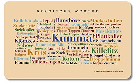 Frühstücksbrettchen Bergische Wörter