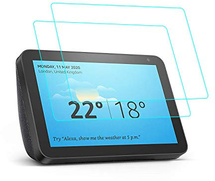 RLTech Schutzfolie für Echo Show 8, [9H Härte] [2,5D Runde Kanten] [Anti-Kratzer] gehärtetes Glas Display Schutzfolie für Echo Show 8, 2PCS