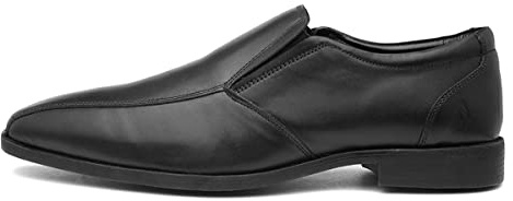 Hush Puppies Herren Ellis Schuluniform-Schuh, Schwarz, 45.5 EU