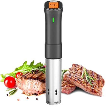 INKBIRD 2.4G Wifi Sous Vide Cooker ISV-200W, 1000W Sous Vide Machine, Remote Control Immersion Circulator with APP Recipes Timer Alarm Mobile Notification 3D Water Heating Ultra-Quiet