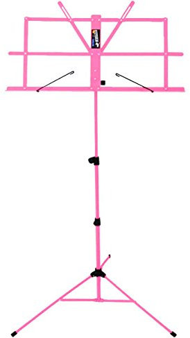 keepdrum MUS-2 PK Notenpult Notenständer Rosa Pink kindgerecht + keepdrum Tragetasche