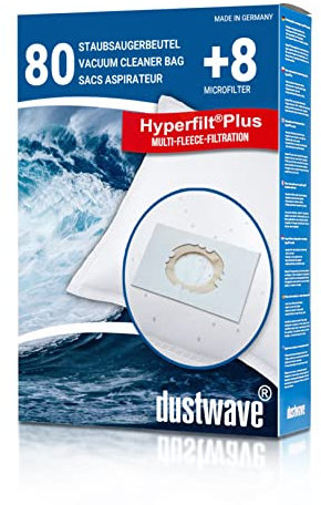 Dustwave® - 80 sacchetti per aspirapolvere Clatronic BS 1301 & BS 1303, con microfiltro/sacchetti di marca, made in Germany