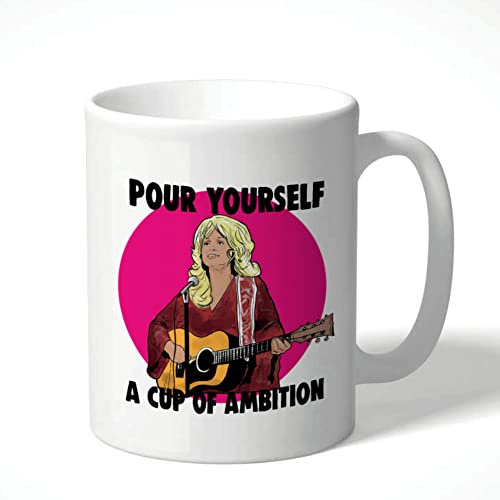 Cheeky Chops Funny Pour Yourself A Cup of Ambition Mug Country Music Inspired Coffee Cup 11oz Ceramic CMUG11